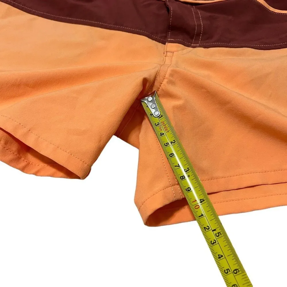 Patagonia Shorts Button Meridian Colorblock Orange Women's Size 0